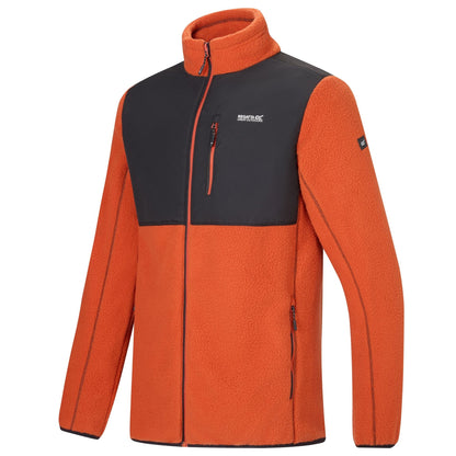 Rooibos Tea-Black - Side - Regatta Mens Morran Water Resistant Full Zip Fleece Jacket