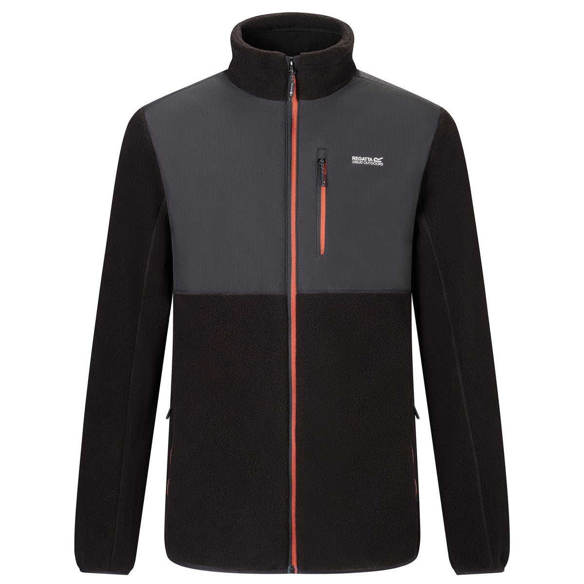 Black-Burnt Henna - Front - Regatta Mens Morran Water Resistant Full Zip Fleece Jacket