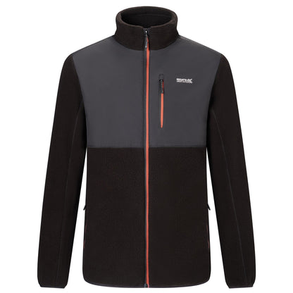 Black-Burnt Henna - Front - Regatta Mens Morran Water Resistant Full Zip Fleece Jacket