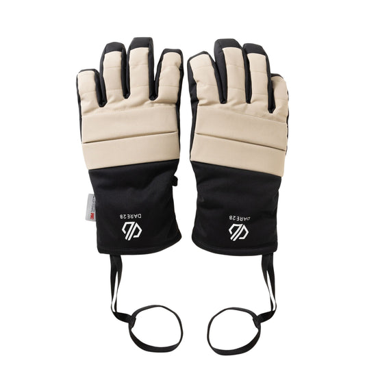 White Pepper - Front - Dare 2B Unisex Adult Freeride II Ski Gloves