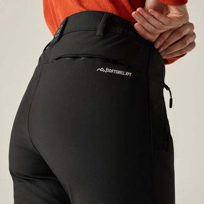 Black - Pack Shot - Regatta Womens-Ladies Geo II Softshell Trousers