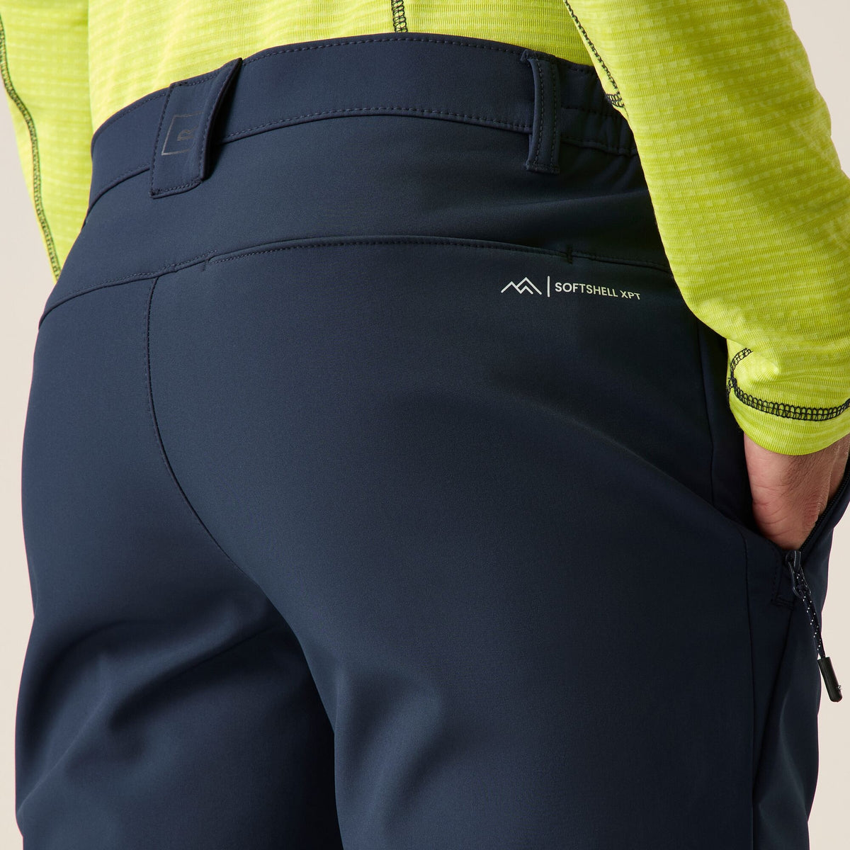Navy - Pack Shot - Regatta Mens Geo Softshell Hiking Trousers