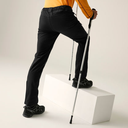 Black - Close up - Regatta Mens Questra Hiking Trousers