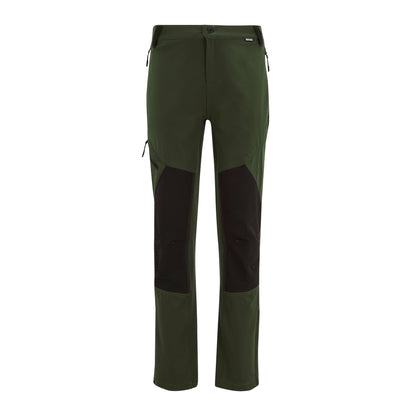 Dark Khaki-Black - Front - Regatta Mens Questra Hiking Trousers