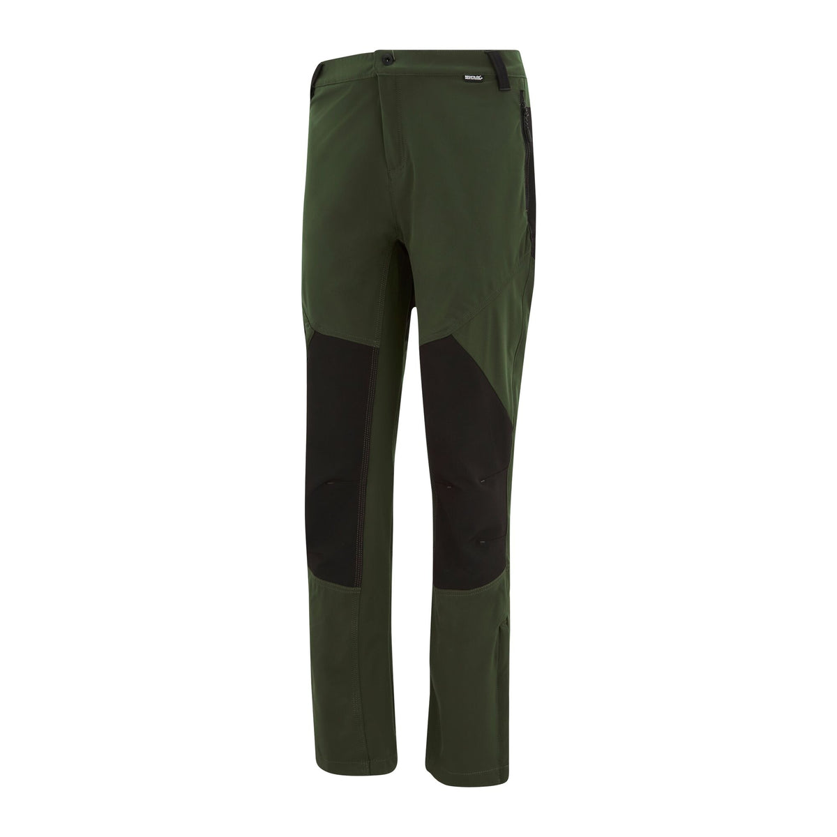 Dark Khaki-Black - Side - Regatta Mens Questra Hiking Trousers