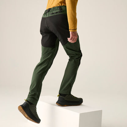 Dark Khaki-Black - Close up - Regatta Mens Questra Hiking Trousers