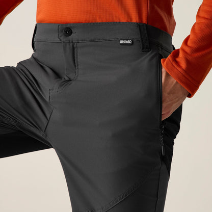 Ash-Black - Lifestyle - Regatta Mens Questra Hiking Trousers