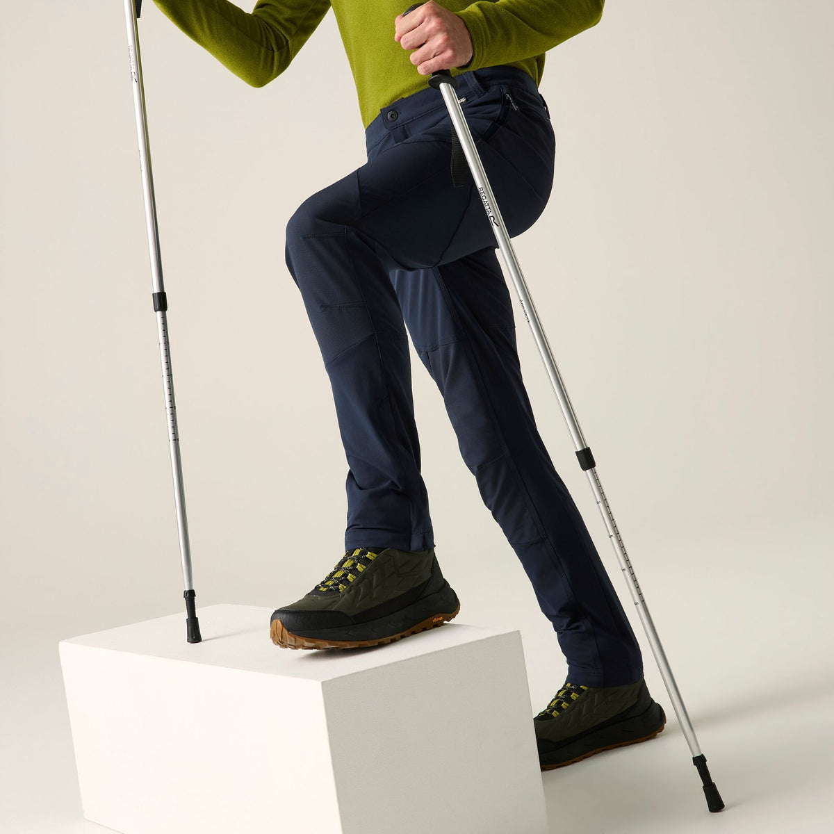 Navy - Pack Shot - Regatta Mens Questra Hiking Trousers