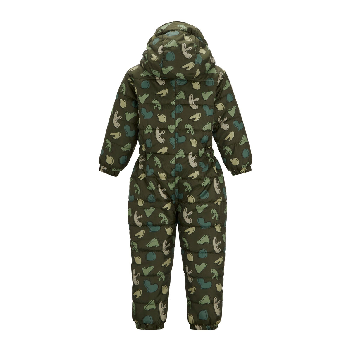 Dark Khaki - Back - Regatta Childrens-Kids Penrose Splodge Quilted Puddle Suit