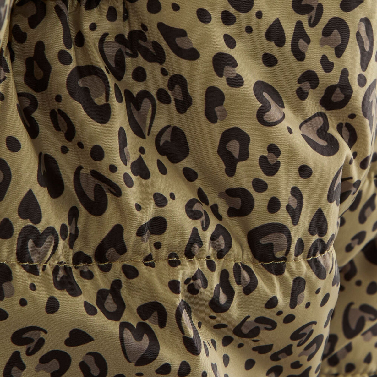 Beige-Dark Brown-Violet - Lifestyle - Regatta Childrens-Kids Penrose Heart Leopard Print Quilted Puddle Suit