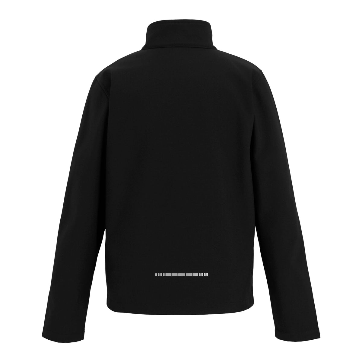 Black-Mineral Grey - Back - Regatta Childrens-Kids Contrast Zip Soft Shell Jacket