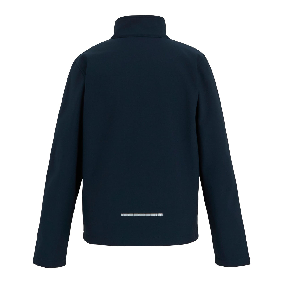 Navy-Mineral Grey - Back - Regatta Childrens-Kids Contrast Zip Soft Shell Jacket