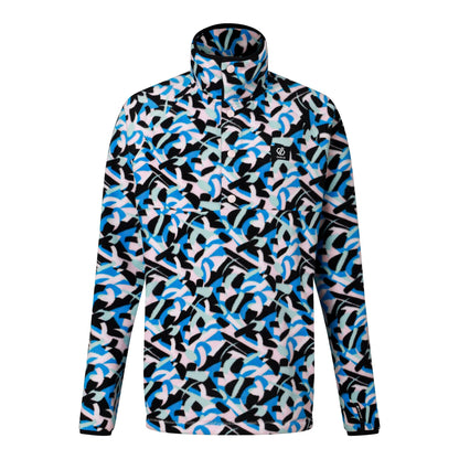 Multicoloured - Front - Dare 2B Womens-Ladies Swirl Button Fleece Top