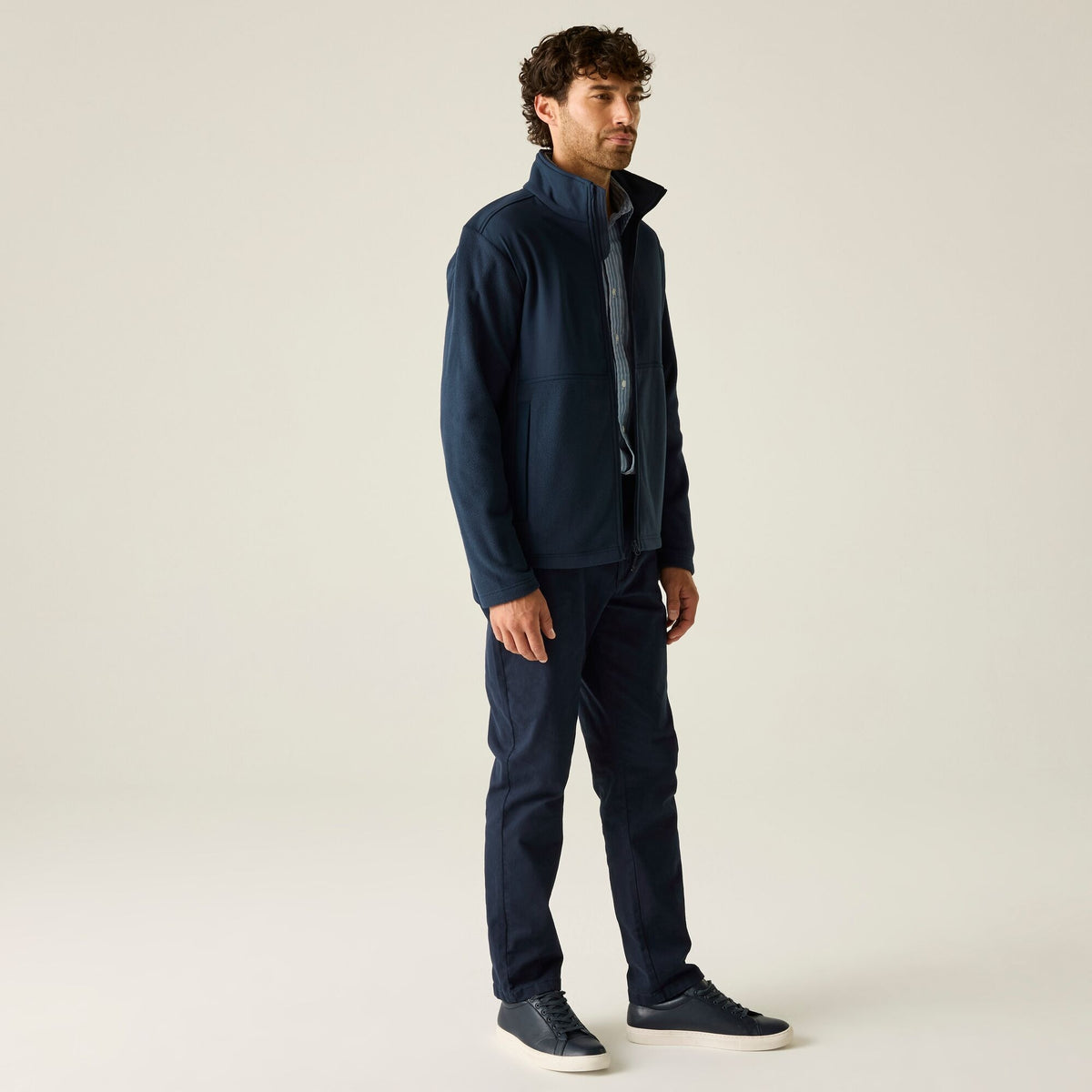 Navy - Close up - Regatta Unisex Adult Recycle.Me Fleece Jacket