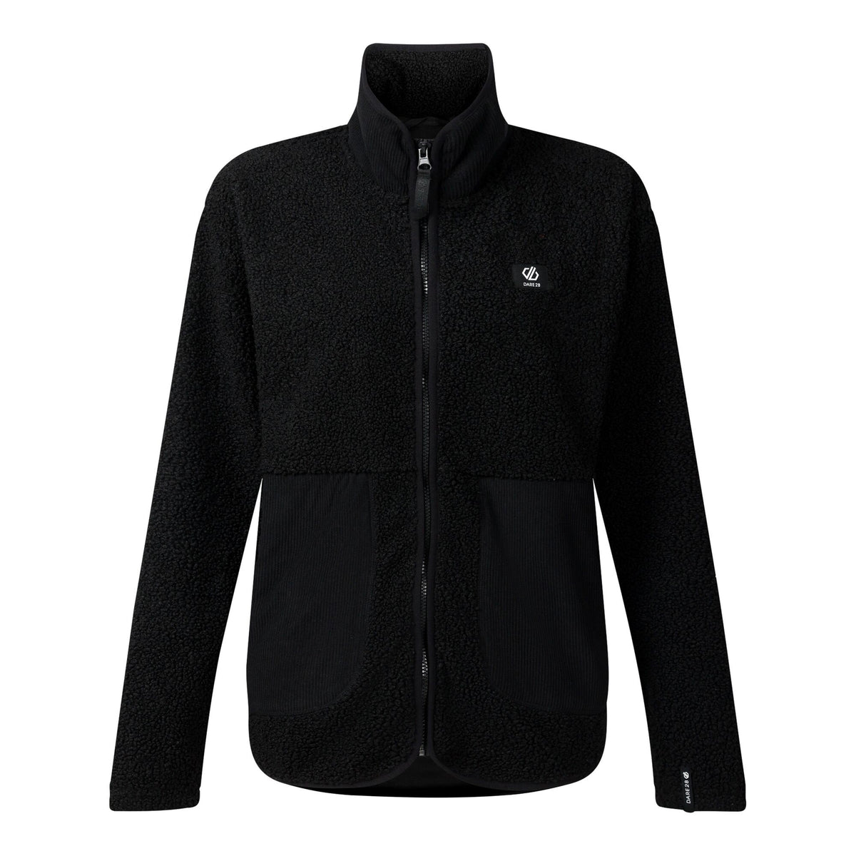 Black - Front - Dare 2B Womens-Ladies Zephyr Borg Fleece Jacket