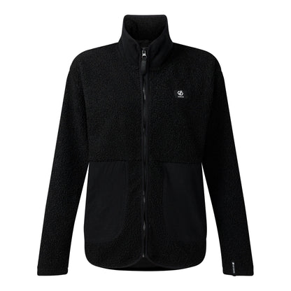 Black - Front - Dare 2B Womens-Ladies Zephyr Borg Fleece Jacket