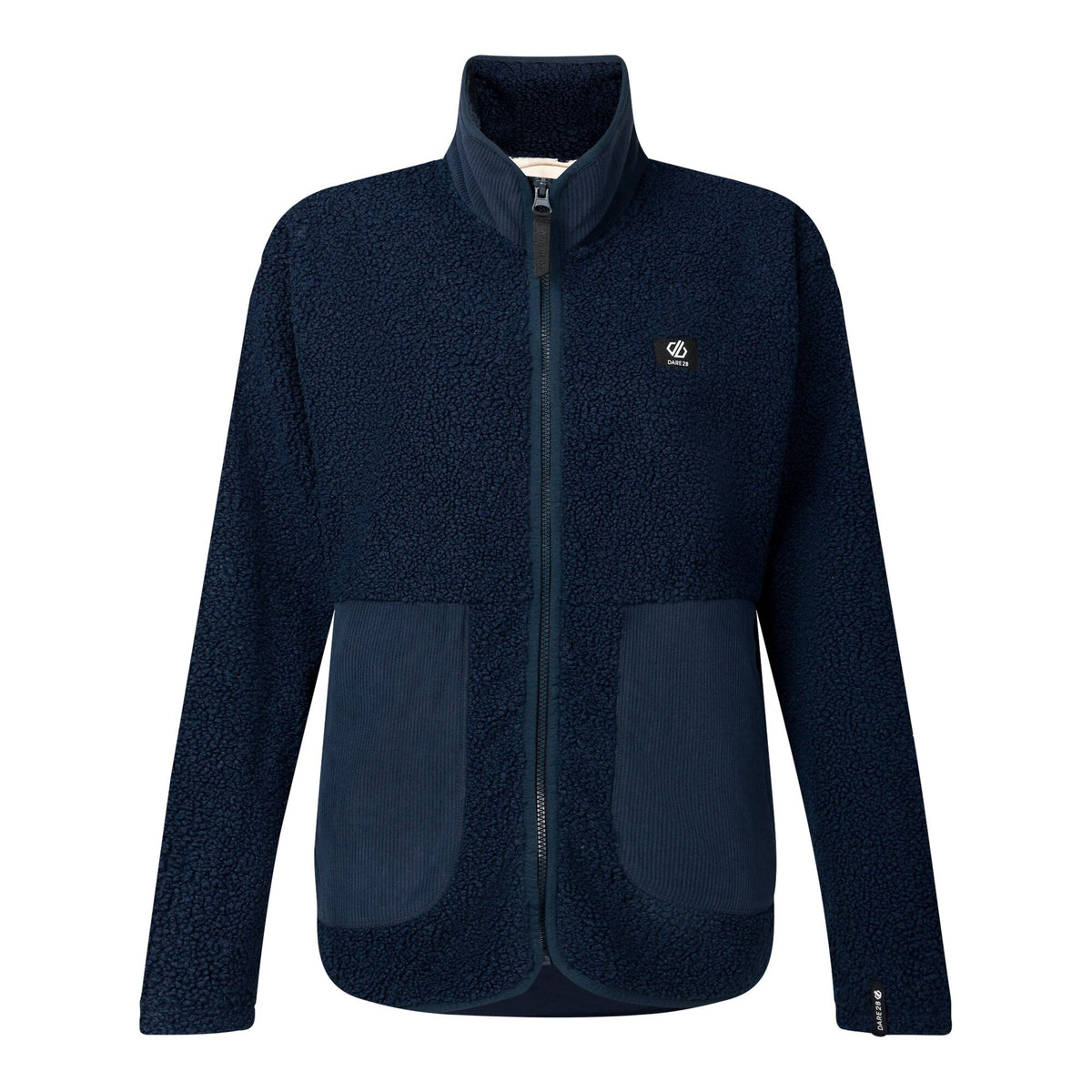 Navy - Front - Dare 2B Womens-Ladies Zephyr Borg Fleece Jacket
