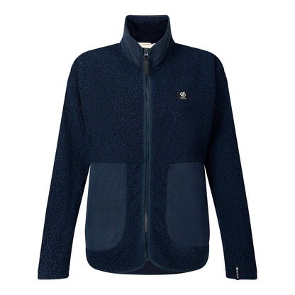 Navy - Front - Dare 2B Womens-Ladies Zephyr Borg Fleece Jacket