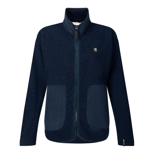 Navy - Front - Dare 2B Womens-Ladies Zephyr Borg Fleece Jacket