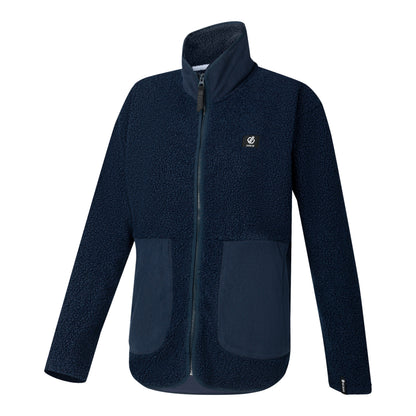 Navy - Side - Dare 2B Womens-Ladies Zephyr Borg Fleece Jacket