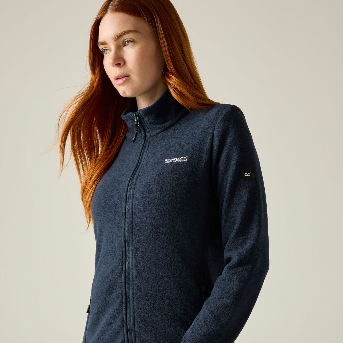 Navy Solid - Pack Shot - Regatta Womens-Ladies Harrow Fleece Jacket