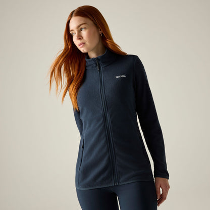 Navy Solid - Close up - Regatta Womens-Ladies Harrow Fleece Jacket