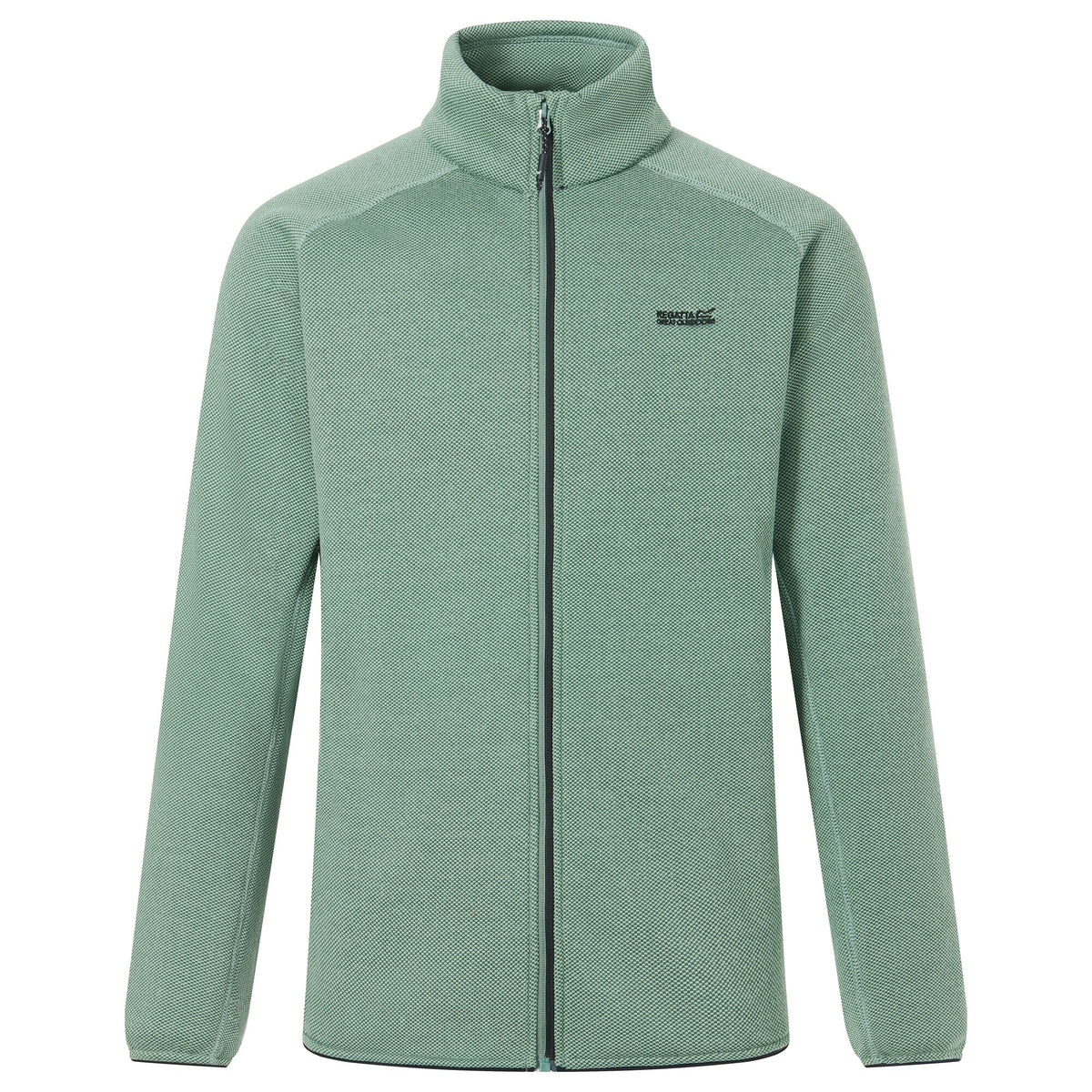 Dark Forest Green-Black - Front - Regatta Mens Rike Full Zip Fleece Jacket