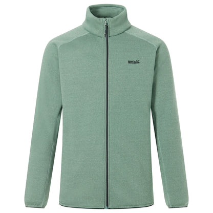 Dark Forest Green-Black - Front - Regatta Mens Rike Full Zip Fleece Jacket