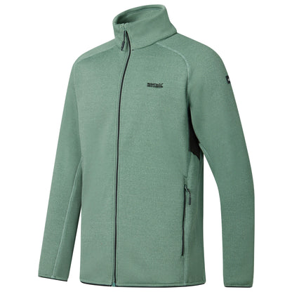 Dark Forest Green-Black - Side - Regatta Mens Rike Full Zip Fleece Jacket