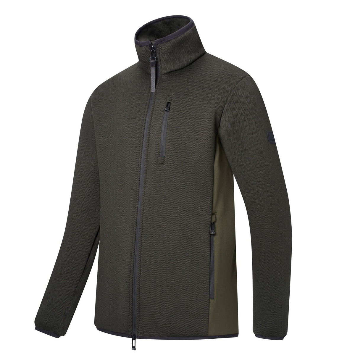 Dark Khaki - Side - Regatta Mens Brayleigh Full Zip Fleece Jacket