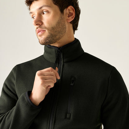 Dark Khaki - Pack Shot - Regatta Mens Brayleigh Full Zip Fleece Jacket