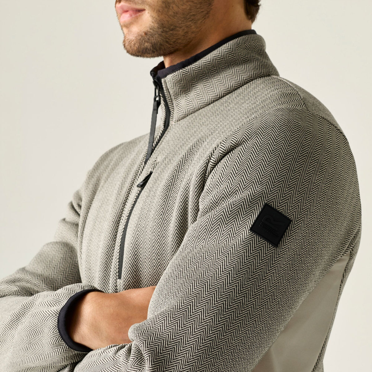 Moonbeam - Close up - Regatta Mens Brayleigh Full Zip Fleece Jacket
