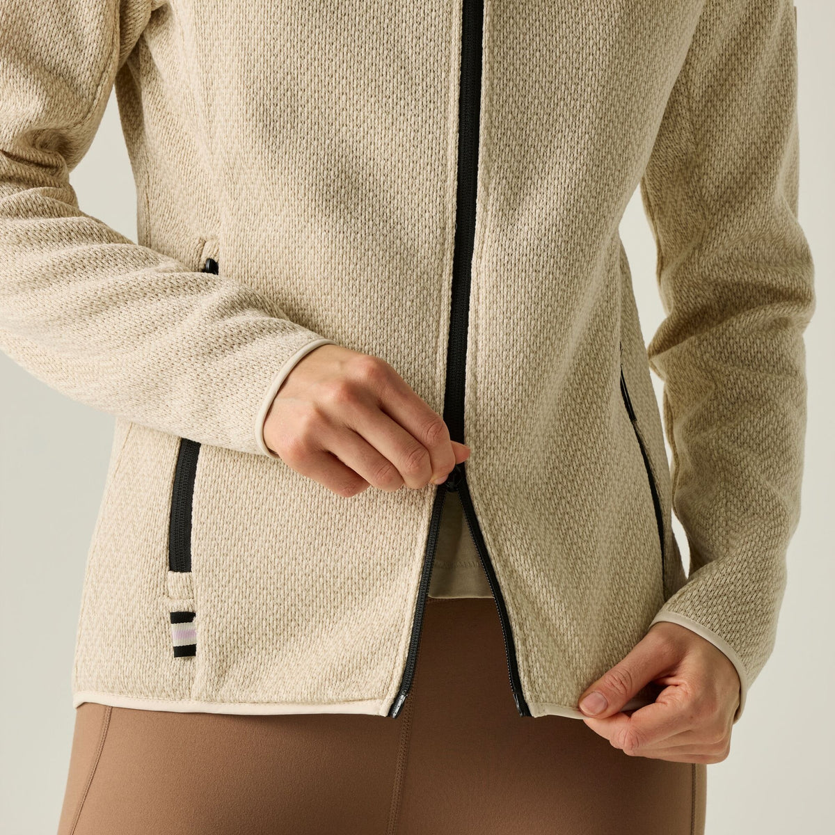 Light Vanilla-Moonbeam - Pack Shot - Regatta Womens-Ladies Elzie Fleece Jacket