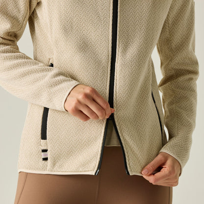 Light Vanilla-Moonbeam - Pack Shot - Regatta Womens-Ladies Elzie Fleece Jacket