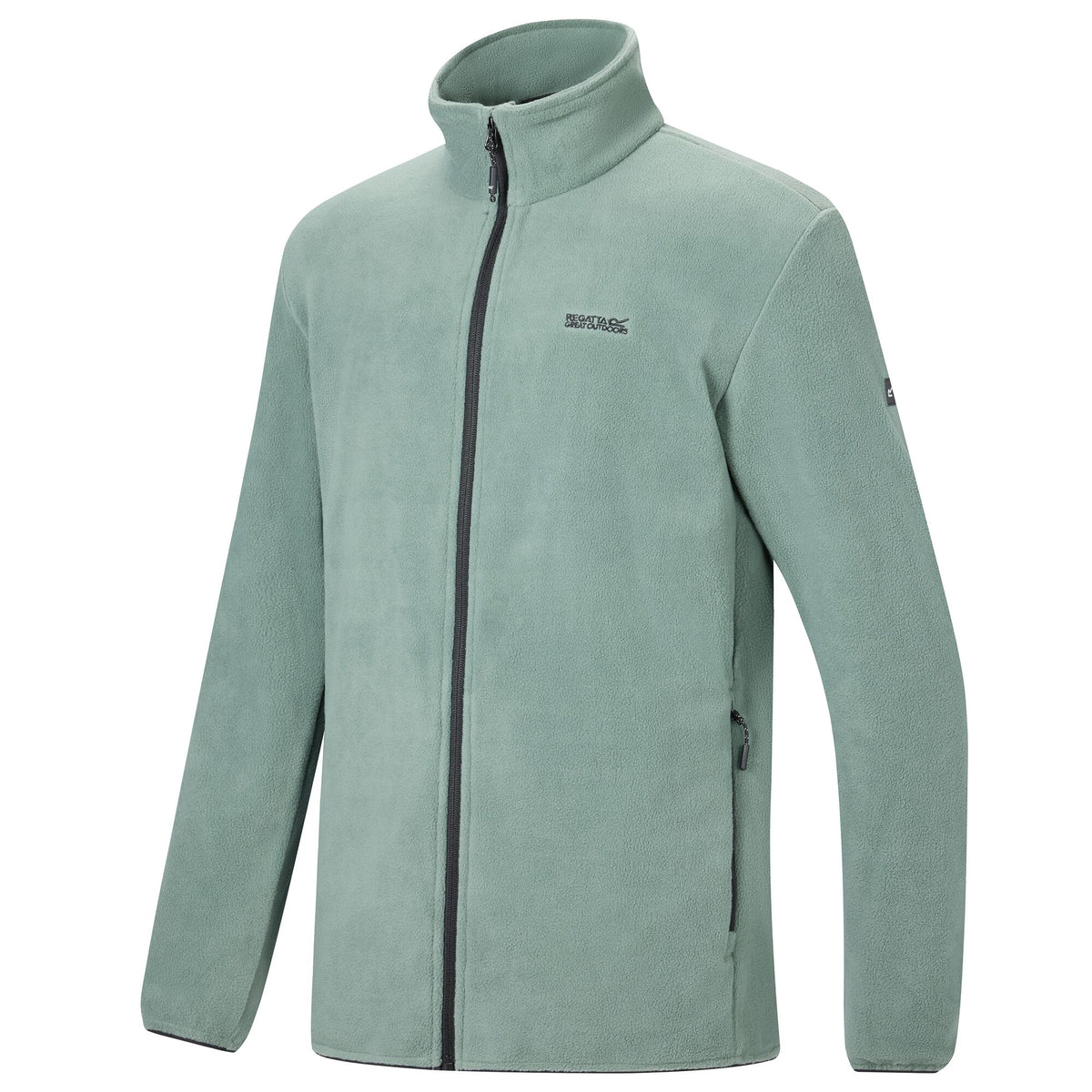 Dark Forest Green - Side - Regatta Mens Harrow Full Zip Fleece Jacket