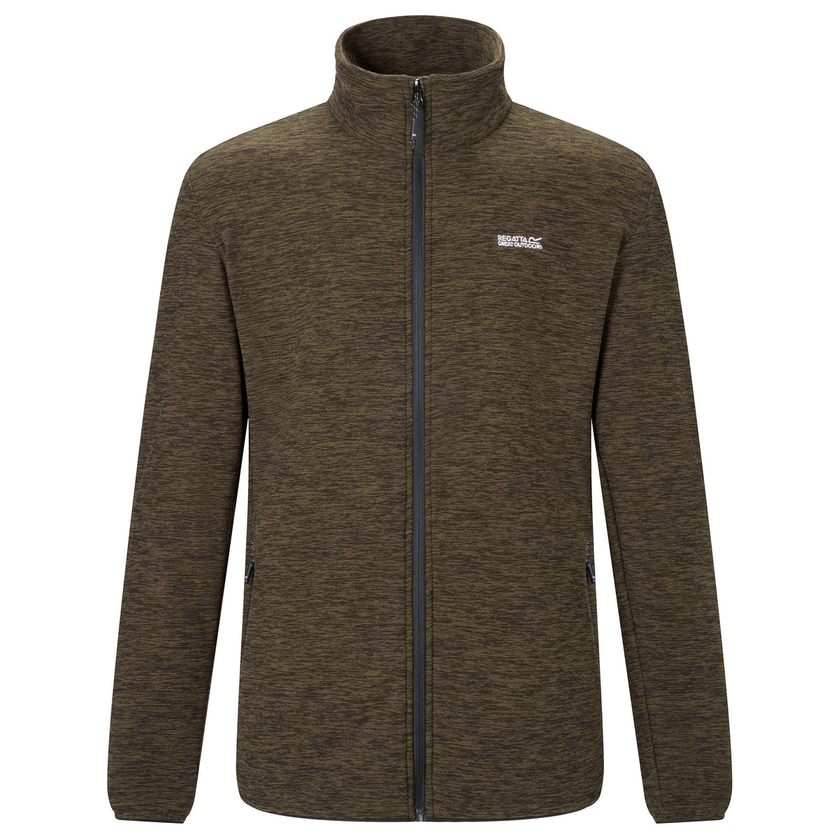 Dark Khaki - Front - Regatta Mens Harrow Full Zip Fleece Jacket