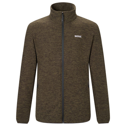 Dark Khaki - Front - Regatta Mens Harrow Full Zip Fleece Jacket