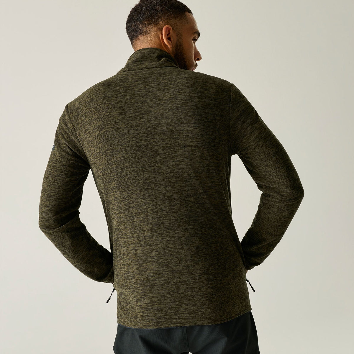 Dark Khaki - Back - Regatta Mens Harrow Full Zip Fleece Jacket