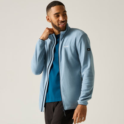 Dusky Blue - Close up - Regatta Mens Harrow Full Zip Fleece Jacket