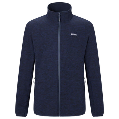 Navy Marl - Front - Regatta Mens Harrow Full Zip Fleece Jacket