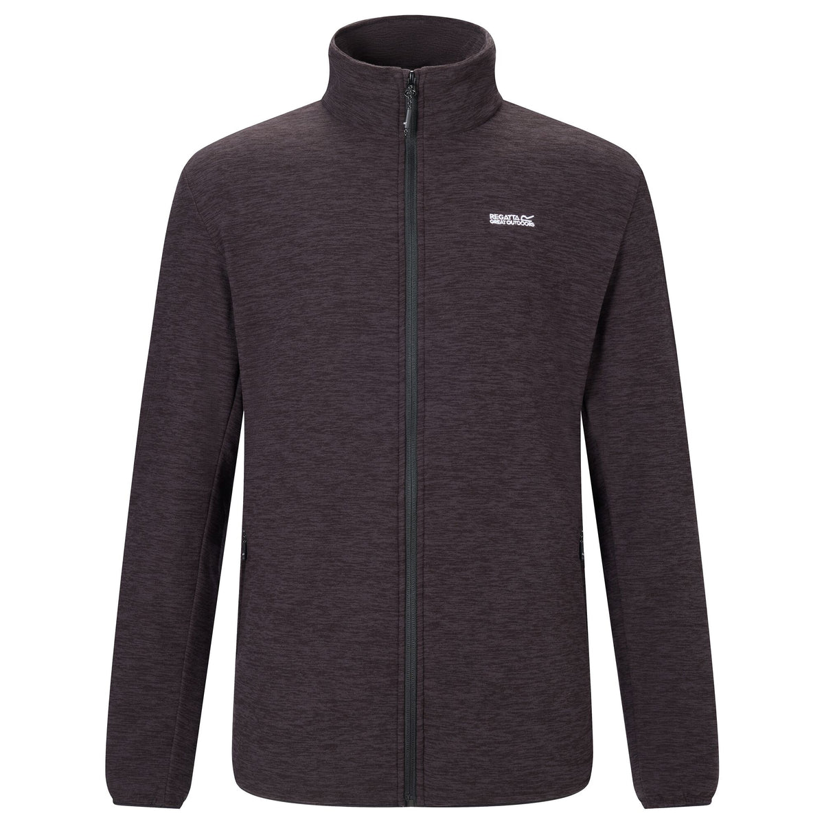 Black Marl - Front - Regatta Mens Harrow Full Zip Fleece Jacket