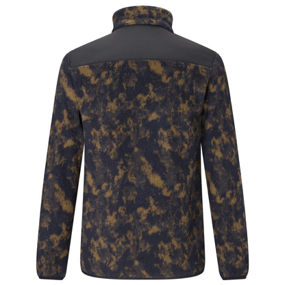 Black - Back - Regatta Mens Printed Textured Fleece Jacket