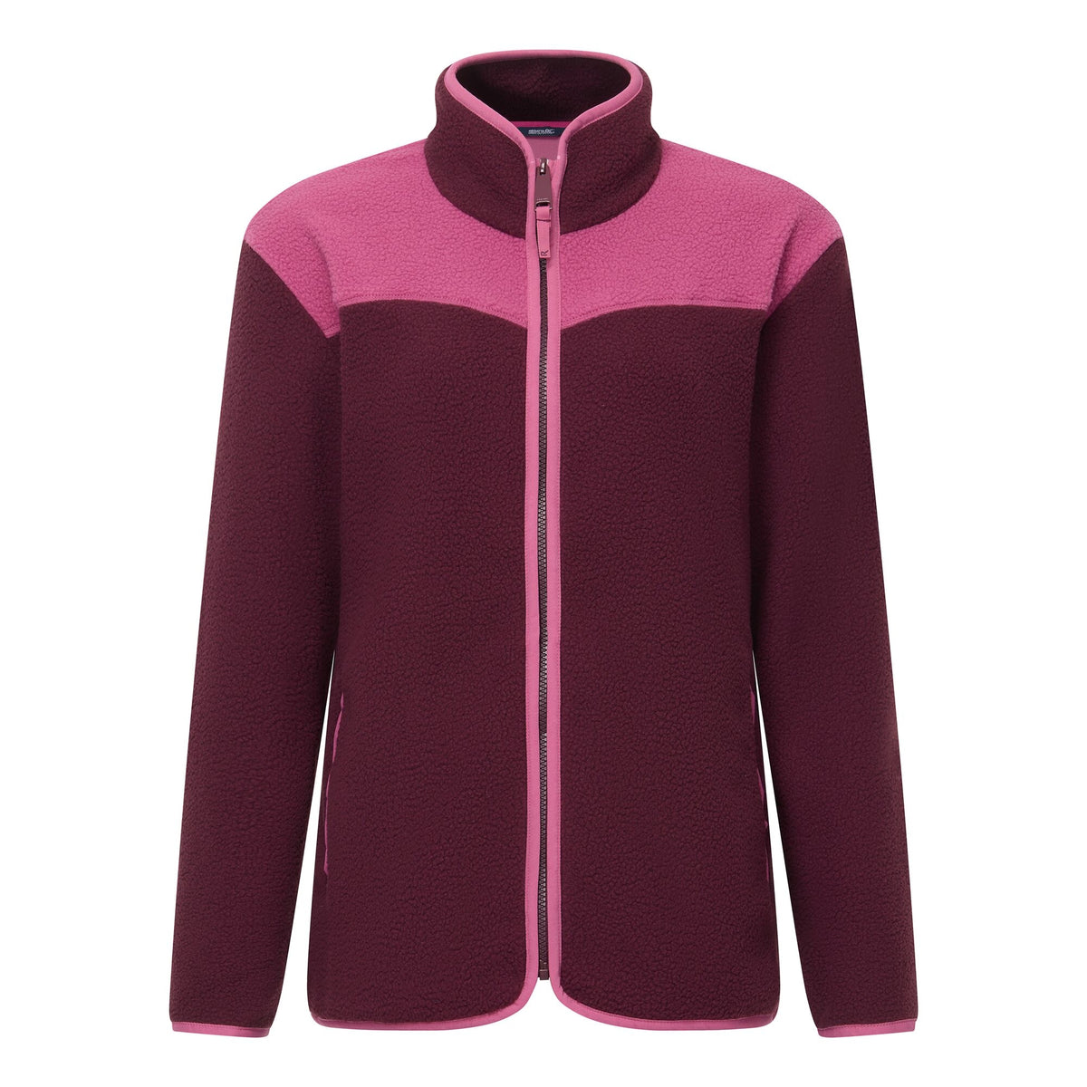 Fig Violet - Front - Regatta Womens-Ladies Frankie Borg Full Zip Fleece Jacket