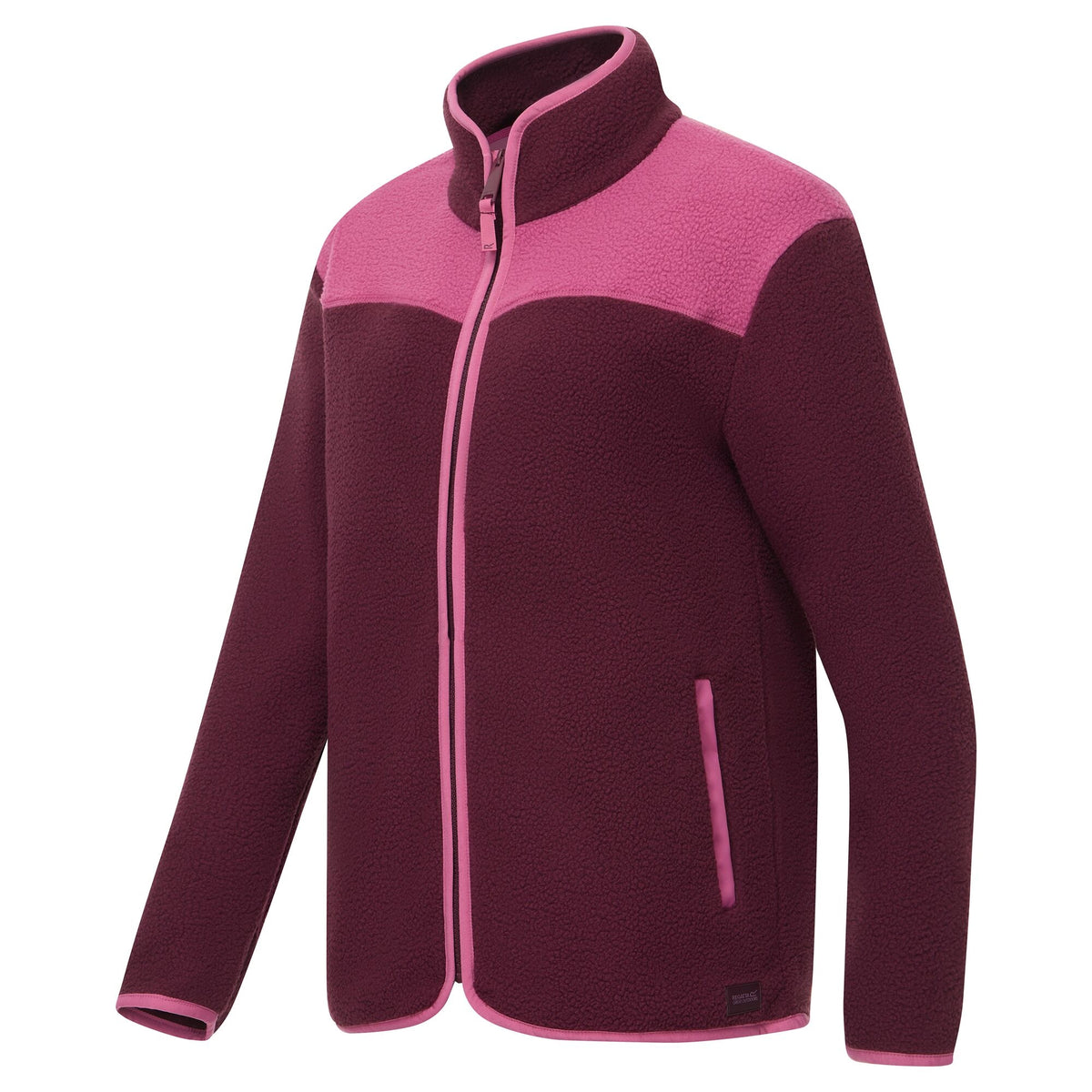 Fig Violet - Side - Regatta Womens-Ladies Frankie Borg Full Zip Fleece Jacket