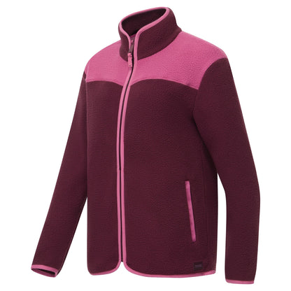 Fig Violet - Side - Regatta Womens-Ladies Frankie Borg Full Zip Fleece Jacket