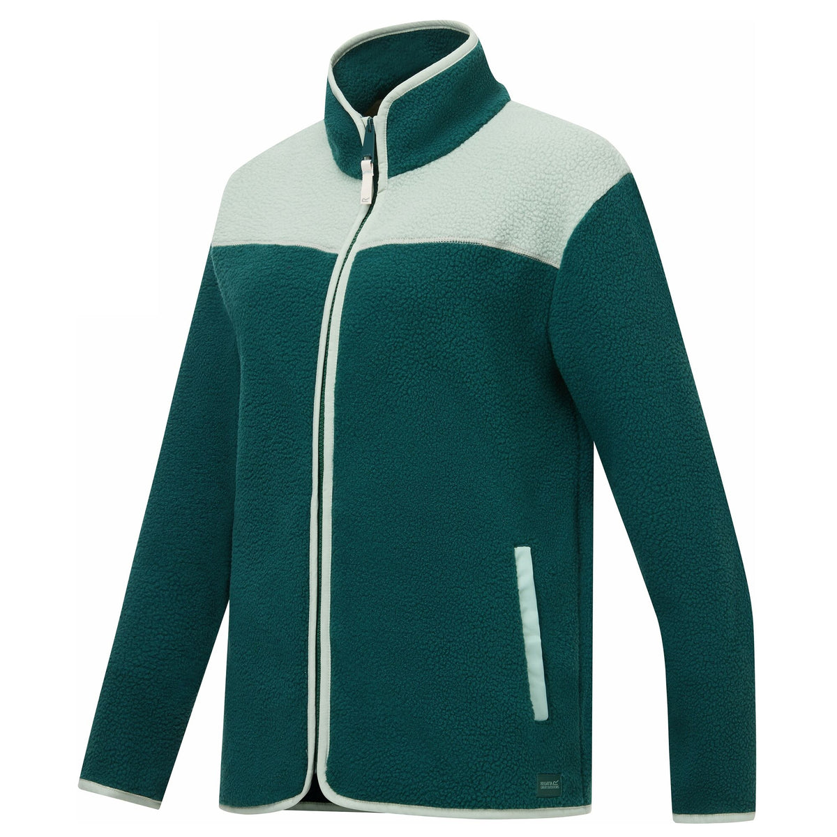Deep Pine-Glacier - Side - Regatta Womens-Ladies Frankie Borg Full Zip Fleece Jacket