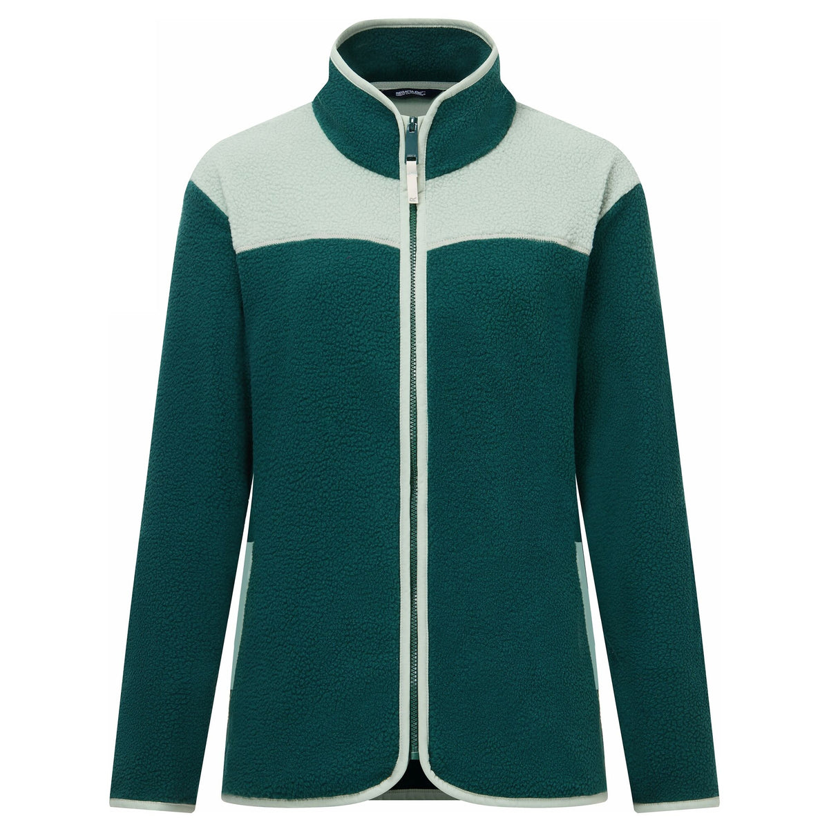 Deep Pine-Glacier - Front - Regatta Womens-Ladies Frankie Borg Full Zip Fleece Jacket