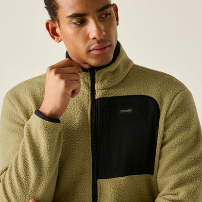 Desert Beige-Black - Lifestyle - Regatta Mens Frankie Borg Fleece Jacket