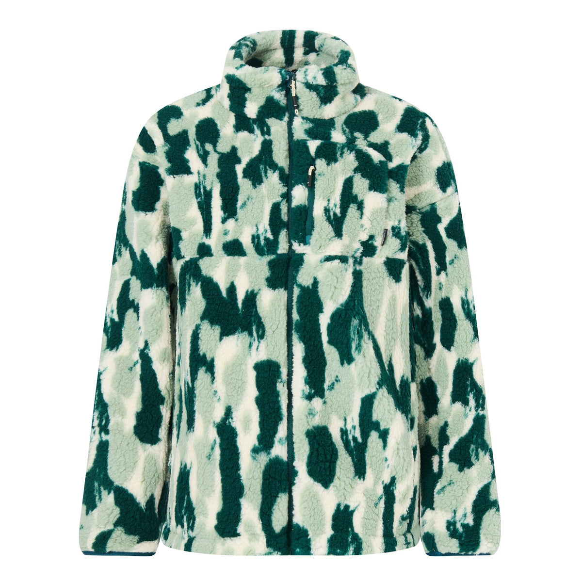 Deep Pine - Front - Regatta Womens-Ladies Roswind Brush Stroke Water Resistant Fleece Jacket