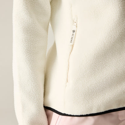 Egret - Close up - Dare 2B Womens-Ladies Excursion Fleece Jacket